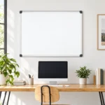 Silver Frame Landscape Whiteboard with Hanging Loops – view 4