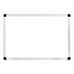Silver Frame Whiteboard with Black Corner Caps