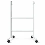White H-Frame Rolling Whiteboard Stand