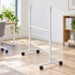 White H-Frame Rolling Whiteboard Stand – view 3