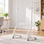 Soporte con ruedas para pizarra blanco con base curva – vista 3