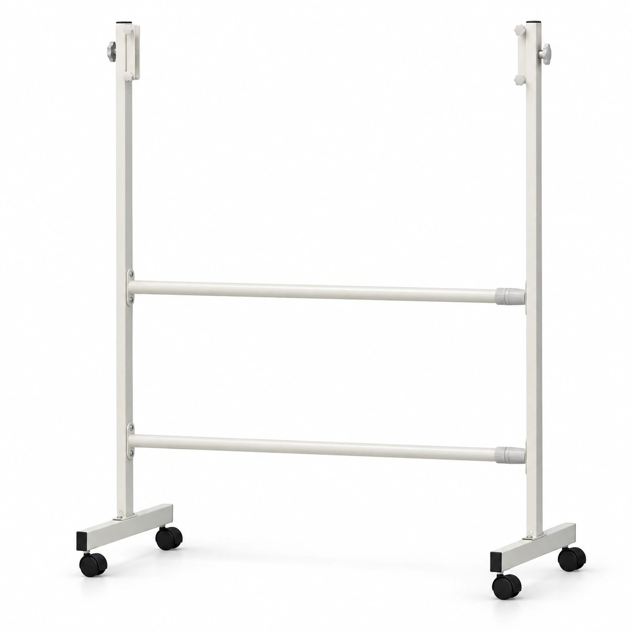 White Rolling Whiteboard Stand with Open Ladder Frame
