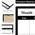 Black Frame Monthly Planner and Cork Strip Combo