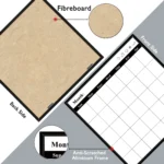 Black Frame Monthly Planner and Cork Strip Combo