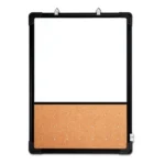 Black Frame Whiteboard and Cork Board Combo