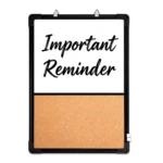 Black Frame Whiteboard and Cork Board Combo