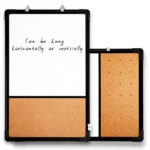 Black Frame Whiteboard and Cork Board Combo