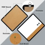 Whiteboard and Cork Strip Combo