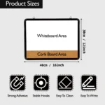 Whiteboard and Cork Strip Combo