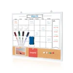 Monthly Calendar Whiteboard and Cork Strip Combo