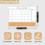 Monthly Calendar Whiteboard and Cork Strip Combo