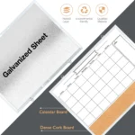 Monthly Calendar Whiteboard and Cork Strip Combo