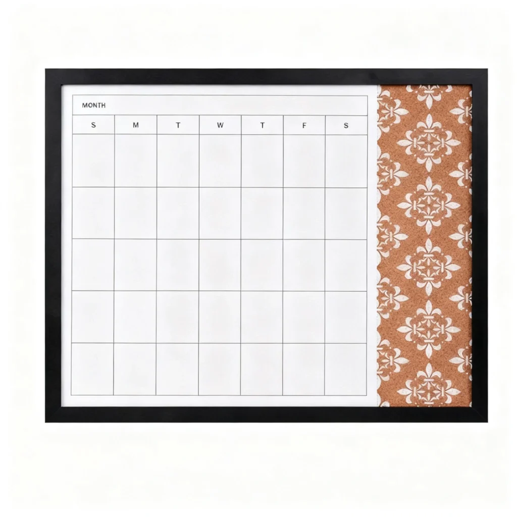 Monthly Planner and Patterned Memo Board Combo