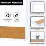 White Frame Whiteboard and Cork Strip Combo