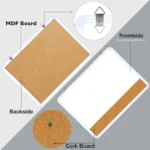 White Frame Whiteboard and Cork Strip Combo