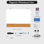 White Frame Whiteboard and Cork Strip Combo