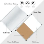 Whiteboard and Cork Board Combo